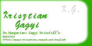 krisztian gagyi business card